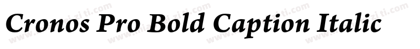 Cronos Pro Bold Caption Italic字体转换